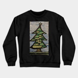 Happy tree poem art Crewneck Sweatshirt